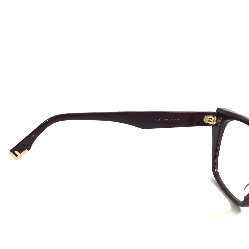 Fendi Eyeglasses Frames FE50001I 081 Polished Purple Cat Eye Full Rim 52-17-145